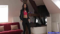 glamcore uk teen 18+ starts by teasing the old man's prick with her soft hands before bending over for a passionate doggystyle session