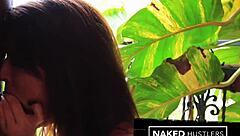 Curvy brunette baddie from Florida claps huge ass cheeks on big black cock in bedroom stretching action