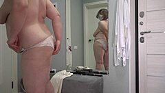 Curvy milf stuffs anal toy deep in big ass for homemade solo pleasure