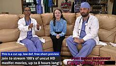 Virginity clinic serena morgan shaved pussy close up nurse roleplay in hospital with gloves