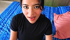 horny employee lives out his wild dream banging the fiery colombian boss in pov creampie style