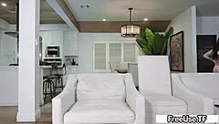 Intense bedroom play with tied-up Mia Moore taking doggystyle from Rion King, Alex Jett, Jon Rogue