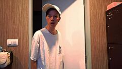 Asian Teen Babe Enjoys Cum On Tits! Can You Handle Her Shaved Body While She Rides You?