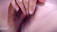 solo big natural tits wet horny morning masturbation with close up pussy play