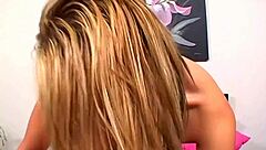 Blonde cougar with big tits in fishnets rides monster cock cowgirl style! Then bends over for deepthroat and anal gaping fuck.