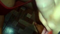 Colombian latina babe with big ass and tits enjoys dildo play until lover detonates her with intense action