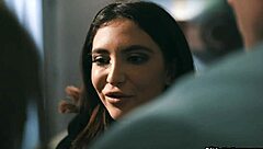 sexy best friends jane wilde and natalie knight spot nathan bronson stalking so they share his huge cock in hot threesome