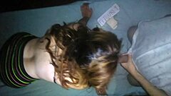 She sucks me with her beautiful mouth! Then we fuck doggystyle in her bikini and skirt.