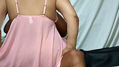 Man, this beautiful mom really enjoys that passionate sex on the bed with me