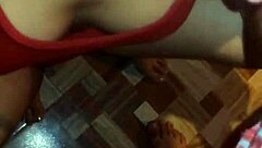 Colombian latina babe with big ass and tits enjoys dildo play until lover detonates her with intense action