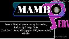 kimi, you exotic horny brazasian, getting fucked by 3 huge dicks in dap 3on1 with anal atm and male cum gapes from bbc?
