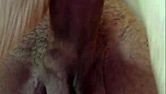 She's giving me this homemade footjob with her sexy feet and pierced nipples, leading to a close-up creampie in our couple's dirty fetish play.