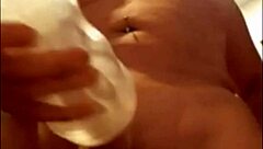 Why Does Busty Tranny Cum While Playing With Cock?