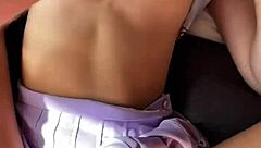 Damn, this is the best teen ass I've ever fucked with my big dick in pov anal, her long hair and miniskirt making it so hot.