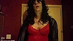 Oh, you love tasting your own cum? This bisexual crossdressing sissy faggot licks it from his hand and smears it on his face!