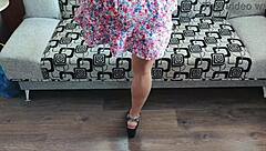 On the hotel balcony, this teen in a skirt got fucked hard with cum on her ass caught on hidden cam. Milk dripped as he spied upskirt.