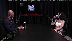 hey, this naughty girl shows off her breast tattoos after saying she loves fingering ass and giving blowjobs - bibi hourani