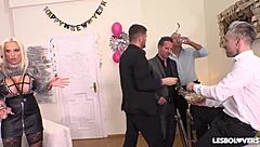 Hey, check out these curvy lesbo lovers Sophie Anderson and Angel Wicky stuffing their wet holes with big toys