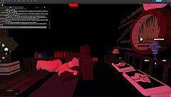 Blonde bitch gets fucked hard by monster cock in deepthroat action! Rough pounding in Roblox Studio!