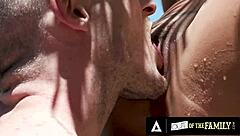 Out Of The Family - Will Busty Tattooed Stepsister Kitana Montana Ride Her Step-sibling's Cock Hard By The Pool?