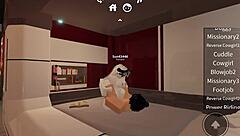 horny bitch gets rough fucked while riding on roblox