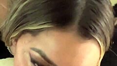 Petite Blonde Latina Shakes Natural Tits In Sloppy POV Blowjob With Rimming And Cum