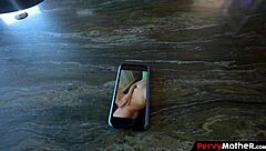 hot cougar catches her son jerking off with her private belongings