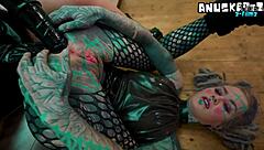 Goth Lesbians in Latex Go Wild with Anal Fisting and Squirting Featuring Gaping Assholes, Piercings, Tattoos, and Punk Skirts in Fetish Play