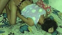 skinny colombian girl fucked hard by horny neighbor