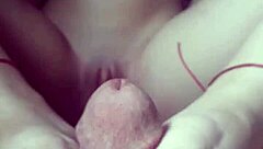 Footjob With Masturbation From Petite Girl With Small Tits And Sexy Feet