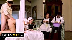 Whoa, freeuse time milf gets her ass pounded hard after messing up her work with anal creampie 🔥