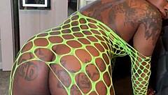 Ebony Stripper Dances Then Rides Big Black Cock in Wet Pussy Fucking and Cumshot