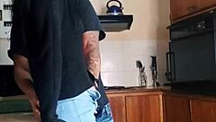 Hey best friend, want to fuck me doggystyle in the kitchen while he watches TV right next to us?