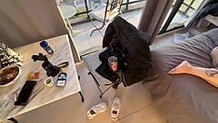 Delicioso morning with this busty Argentinian sucking on my big cock bombilla