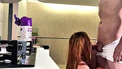 i went for coffee but ended up licking and fucking my cute latina sister-in-law's tight wet pussy in the kitchen