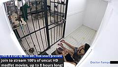 Dr Tampa encounters strangers in the night with Angel Santana and Aria Nicole in latex nurse gloves at hospital.