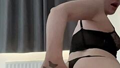 horny british girl plays with toys solo