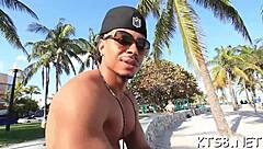 Tranny Gets Her Asshole Pushed Hard By Monster Cock In Garage Orgy With Blowjob And Licking