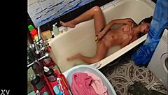 My barely legal step-sister uses fingers to pleasure her tight little 18+ pussy on hidden camera.