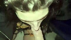 Risky sex unfolds in the hotel parking lot with muffled moans