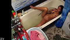 My barely legal step-sister uses fingers to pleasure her tight little 18+ pussy on hidden camera.