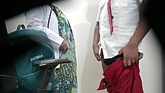 Doctor Flashes Patient Cock While Schoolboy Watches In Outdoor Public Hospital Scene