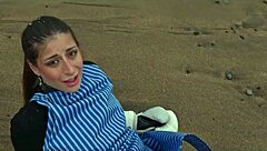 You beautiful Italian babe Silvia Soprano, get dominated roughly on this Norwegian beach with slapping and spitting!