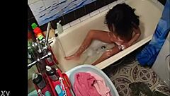 My barely legal step-sister uses fingers to pleasure her tight little 18+ pussy on hidden camera.