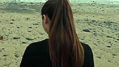 You beautiful Italian babe Silvia Soprano, get dominated roughly on this Norwegian beach with slapping and spitting!