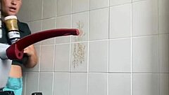 She enjoys flashing her big swollen pussy in exhibitionist style.