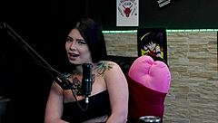 i feel so emotional about this brazilian blonde milf in lingerie dominating during the swinger casting interview