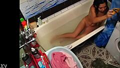 My barely legal step-sister uses fingers to pleasure her tight little 18+ pussy on hidden camera.