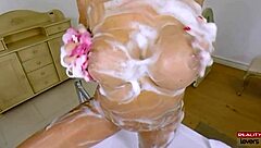 Is a Steamy Bath Enough for This Busty Milf's Desires?