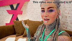 dreadlocks hippie pornstar like me gives this big cock a sloppy blowjob then rides it anal style with creampie and gaping